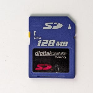 Tarjeta SD vintage de 128 MB, memoria para cámaras digitales antiguas, PDA y teléfonos de Taiwán