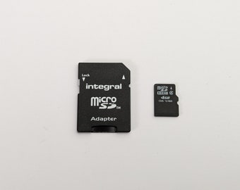 Vintage integrale MicroSD-adapter + MicroSDHC 4GB-geheugenkaart - Taiwan