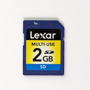 Carte mémoire Lexar vintage polyvalente de 2 Go SD de classe 2