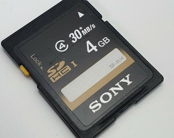 Rares ! Carte Sony d'origine 4 Go classe 4 30 Mo/s SDHC I SF-4U4 - Fabriquée à Taiwan