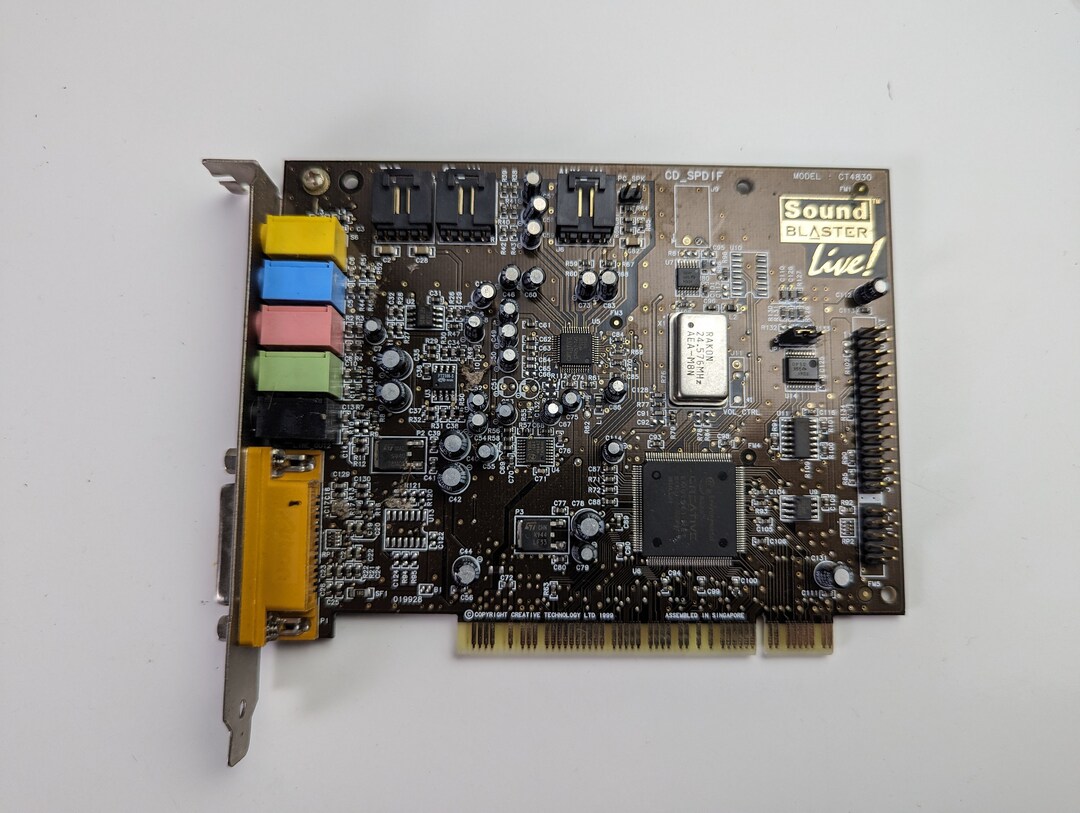 Vintage Sound Blaster Creative 5.1 Live PCI Sound Card CT4830 W ...