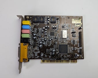 Vintage Sound Blaster Creative 5.1 Live Carte son PCI CT4830 avec port midi