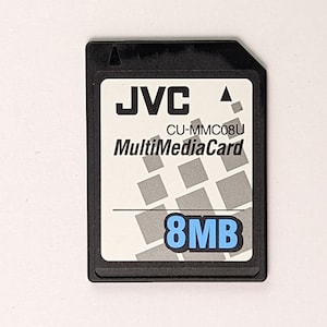 ¡Excepcional! Tarjeta de memoria JVC CUMMC08u MMc de 8 MB para cámaras JVC GR-D MiniDV - Japón