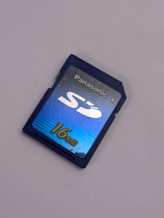 Rare! Vintage Panasonic 16 Mb SD Card for Old Cameras & Camcorders