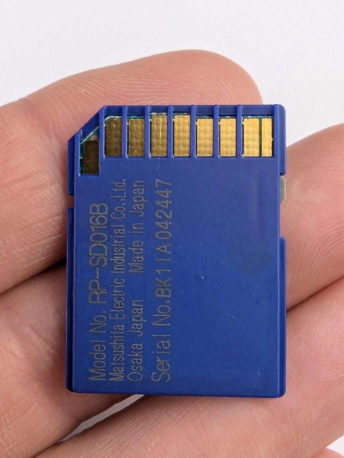 Rare! Vintage Panasonic 16 Mb SD Card for Old Cameras & Camcorders