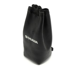 May include: Black drawstring pouch with the white text "OSAWA" printed on the front. The pouch is made of a soft, flexible material and has a gathered top. The pouch is designed to hold small items.