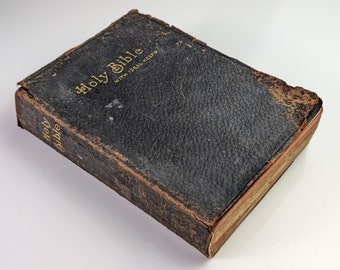 Vintage Religiöses Buch Die Heilige Bibel nach König Version 1611 mit Idealer Hilfe