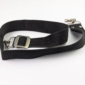 Vintage Neck Strap Wide Shoulder Strap Metallic Buckles and Carabin Hooks