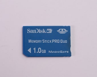 Memory Stick Pro Duo Magic Gate SanDisk 1 Go vintage pour Sony Cyber-shot/PSP