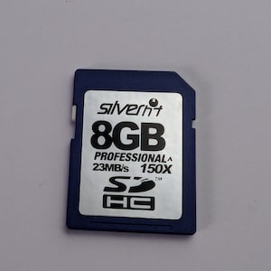 Tarjeta de memoria profesional SDHC Vintage SILVERht Clase 6 de 8 GB, 23 MB/s, 150X