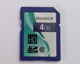 Vintage Fujifilm 4 Go SDHC Card Carte mémoire Full HD de classe 10 pour les anciens appareils photo