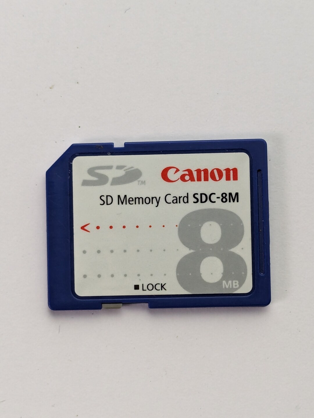 Very RARE! Vintage Canon SD Memory Card 8MB SDC-8M Sd Card - Made in ...