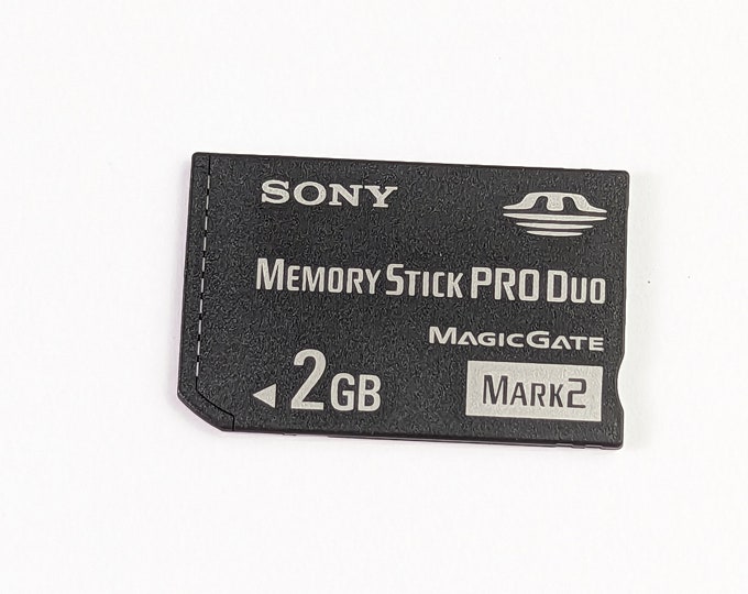 Vintage Genuine Sony 2GB Memory Stick Pro Duo Magicgate Mark 2 Made in