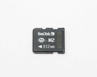 Rare Vintage Sandisk 256Mb M2 Memory Card Stick Micro (M2) for old Phones