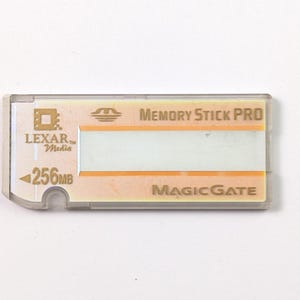 RARO! Cartão de memória Lexar Media Memory Stick Pro Big Format 256 MB MS256-2 vintage para console Cybershot PSP - Japão!
