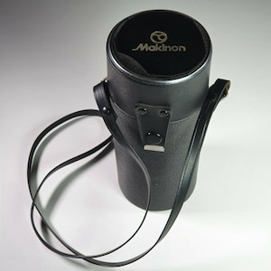 Rare Vintage Makinon MK-122 Lens Case Black Travel Bag Hard Case - Made in Japan