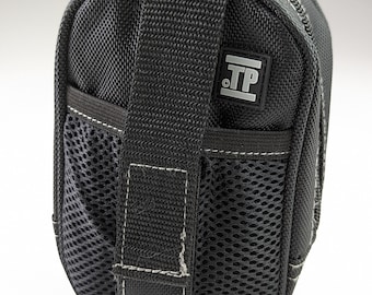 Vintage TP Bolsa textil Bolsa de viaje montable en cinturón para cámaras de película compactas - Negro