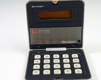 Very Rare Vintage Electronic Calculator SHARP ELSI MATE El-8019