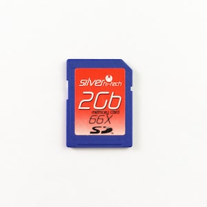 Cartão de memória SD 66x HT de alta tecnologia prateado vintage de 2 GB - para câmeras digitais antigas