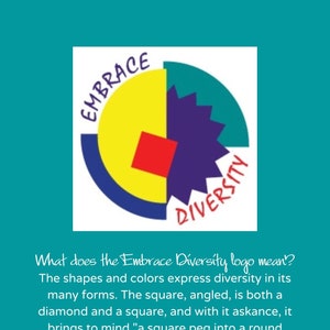 Mini póster de Embrace Diversity 8.5 x 14&quot;, definición del logotipo de ED, arte de pared de diversidad, póster de diversidad, Embrace Diversity,