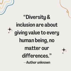 Diversity and inclusion quote, diversity mini poster, diversity quote, printable, digital art