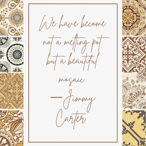 Pôster de citação de diversidade de Jimmy Carter, arte de parede de diversidade de 8,5 x 14”, arte de quadro de avisos
