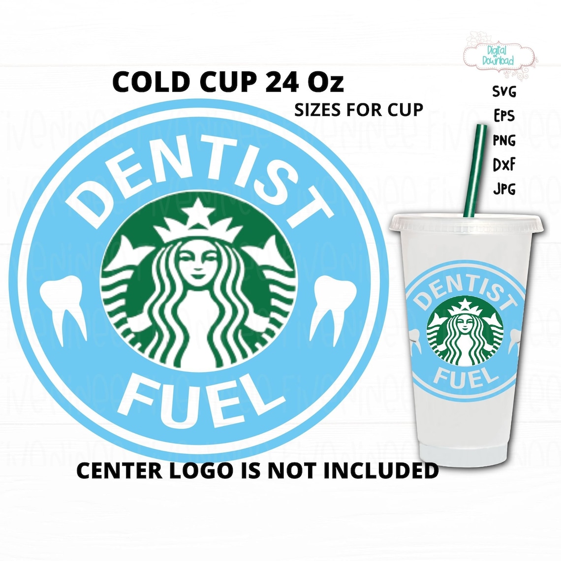 Dentist Fuel Starbucks svg Starbucks Dental Fuel svg Tooth Etsy España