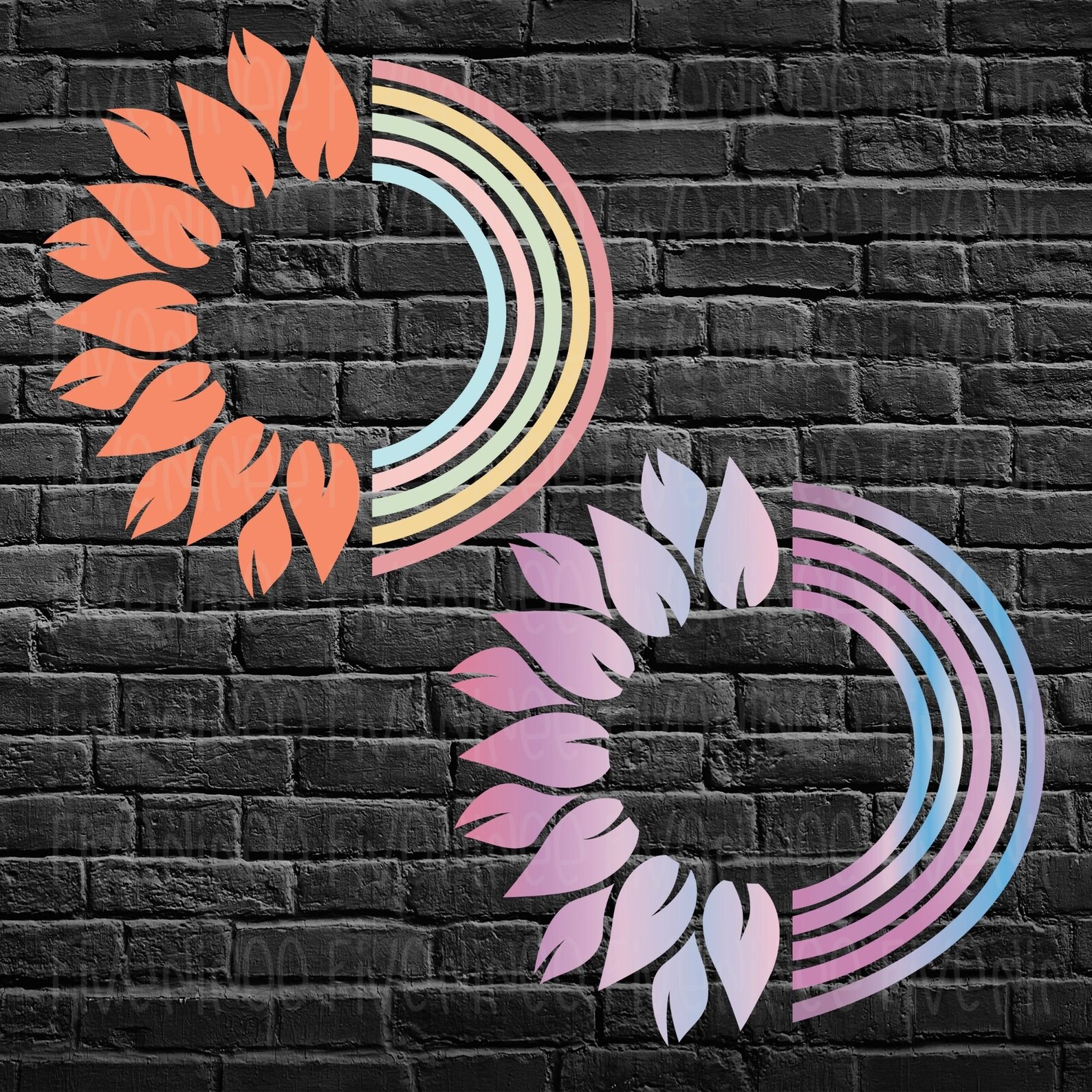 Free Free Rainbow Sunflower Svg 649 SVG PNG EPS DXF File