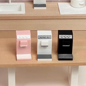 Machine à café pour maison de poupée, décoration de cuisine détaillée, cadeau d&#39;anniversaire pour objet de collection à l&#39;échelle 1:12,