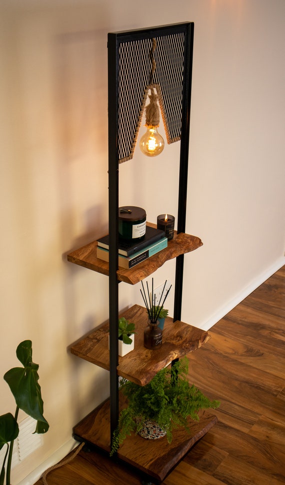 Light stand with shelves deals