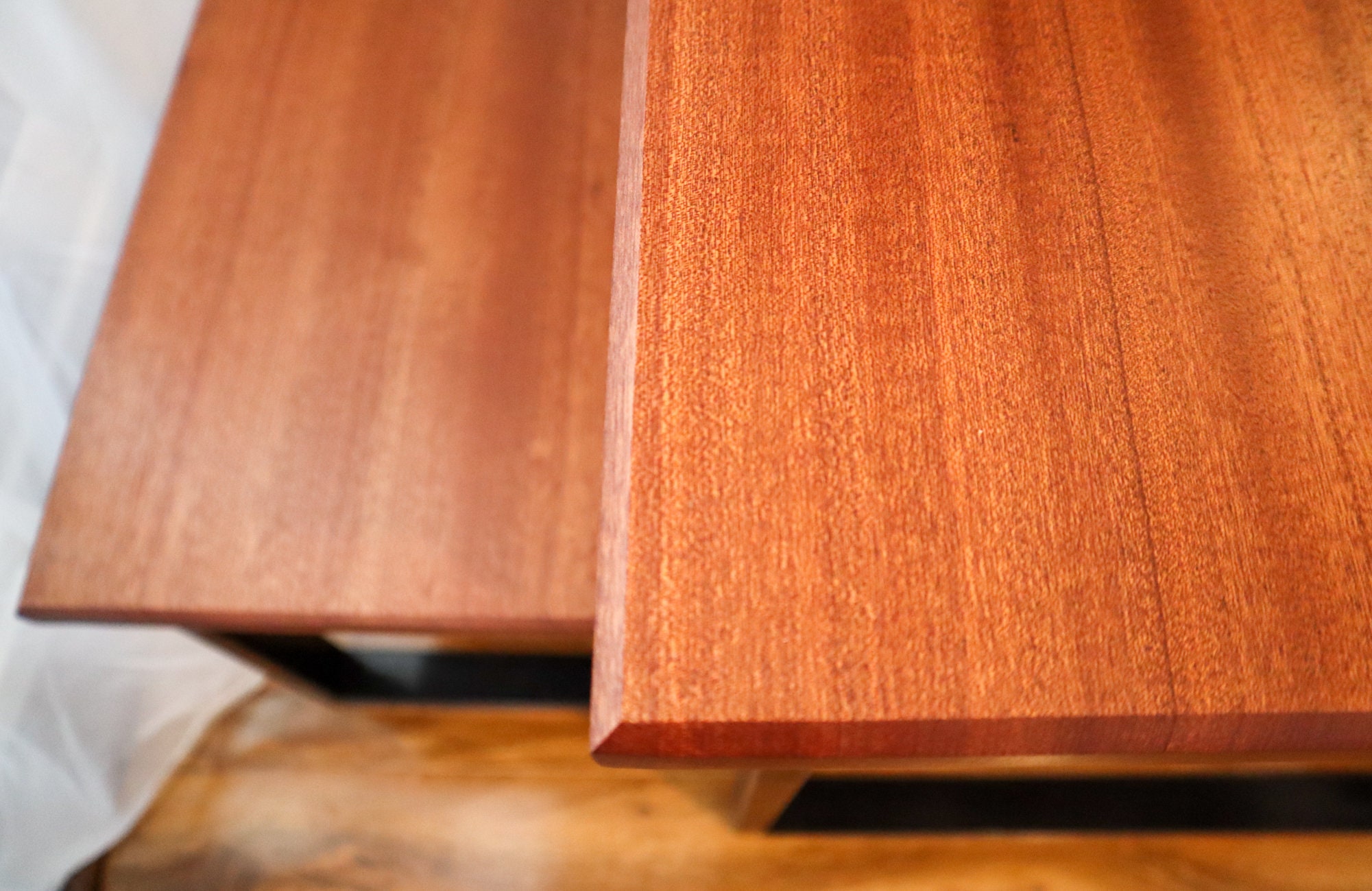 Sapele Mahogany Dining Set / Hardwood Industrial Dining Set / | Etsy