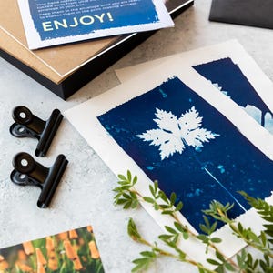 Cyanotype Kit A5 Sun Print Paper – Hand-Coated Blueprint Art Set (Nature Printing)