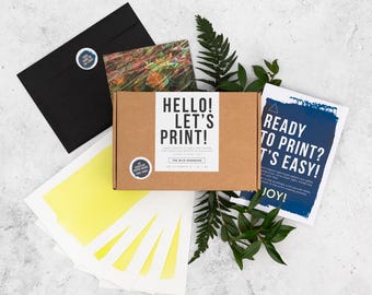 A5 Cyanotype Paper – Hand Coated Sun Print Sheets for Botanical Art