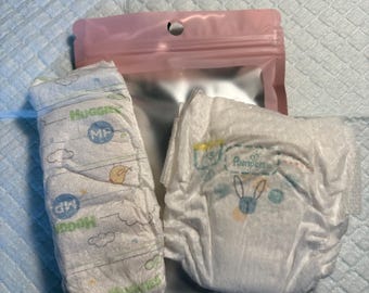 Two different sizes mini pampers bundle.