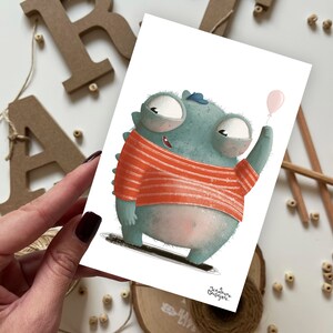 Monster Postkarte | Postkarte, Grußkarte, Sommerpostkarte, Happy Birthday Postkarte, Tierpostkarten, Waldpostkarten