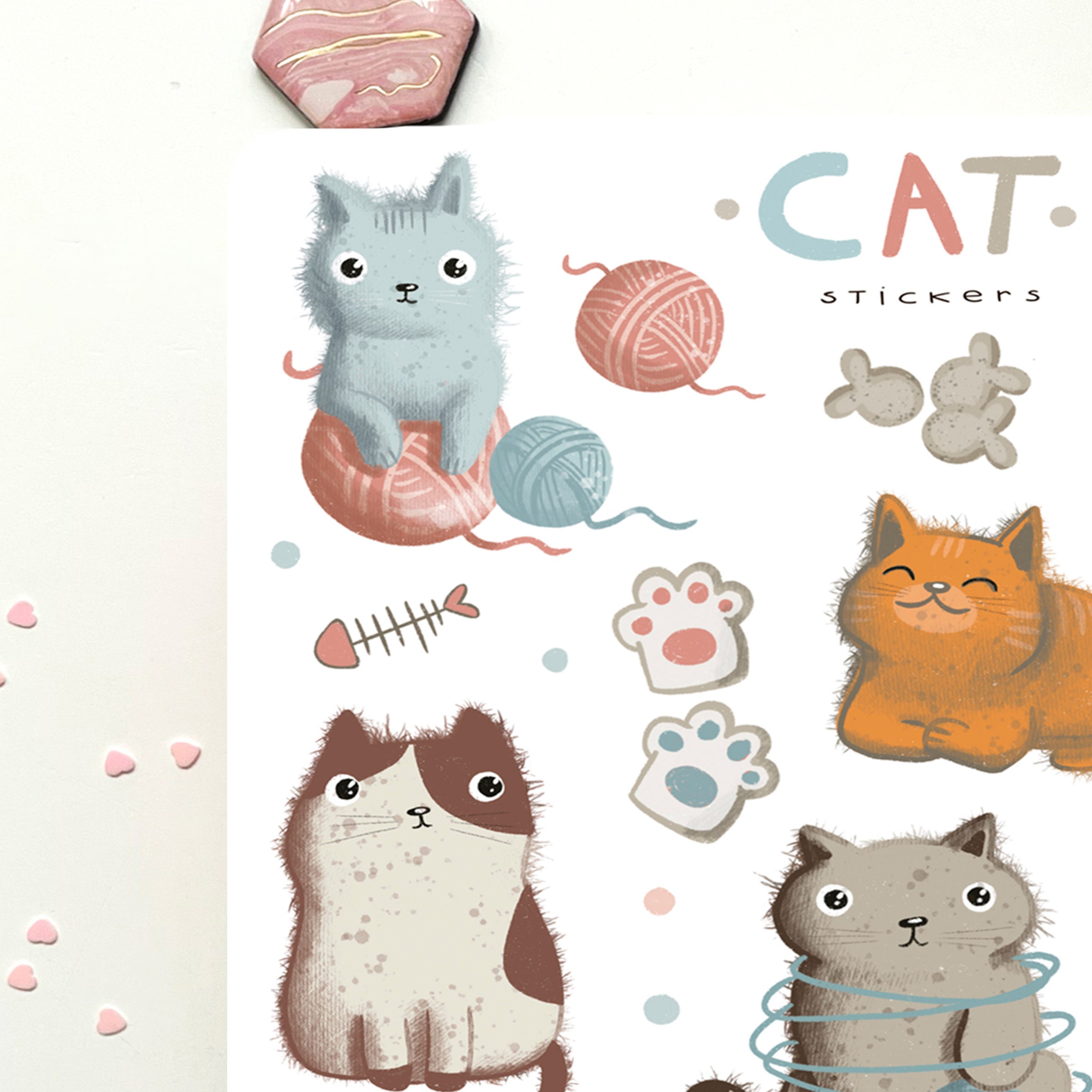 Cat Sticker Pack | Journal Stickers, Planner Stickers, Bullet Journal ...