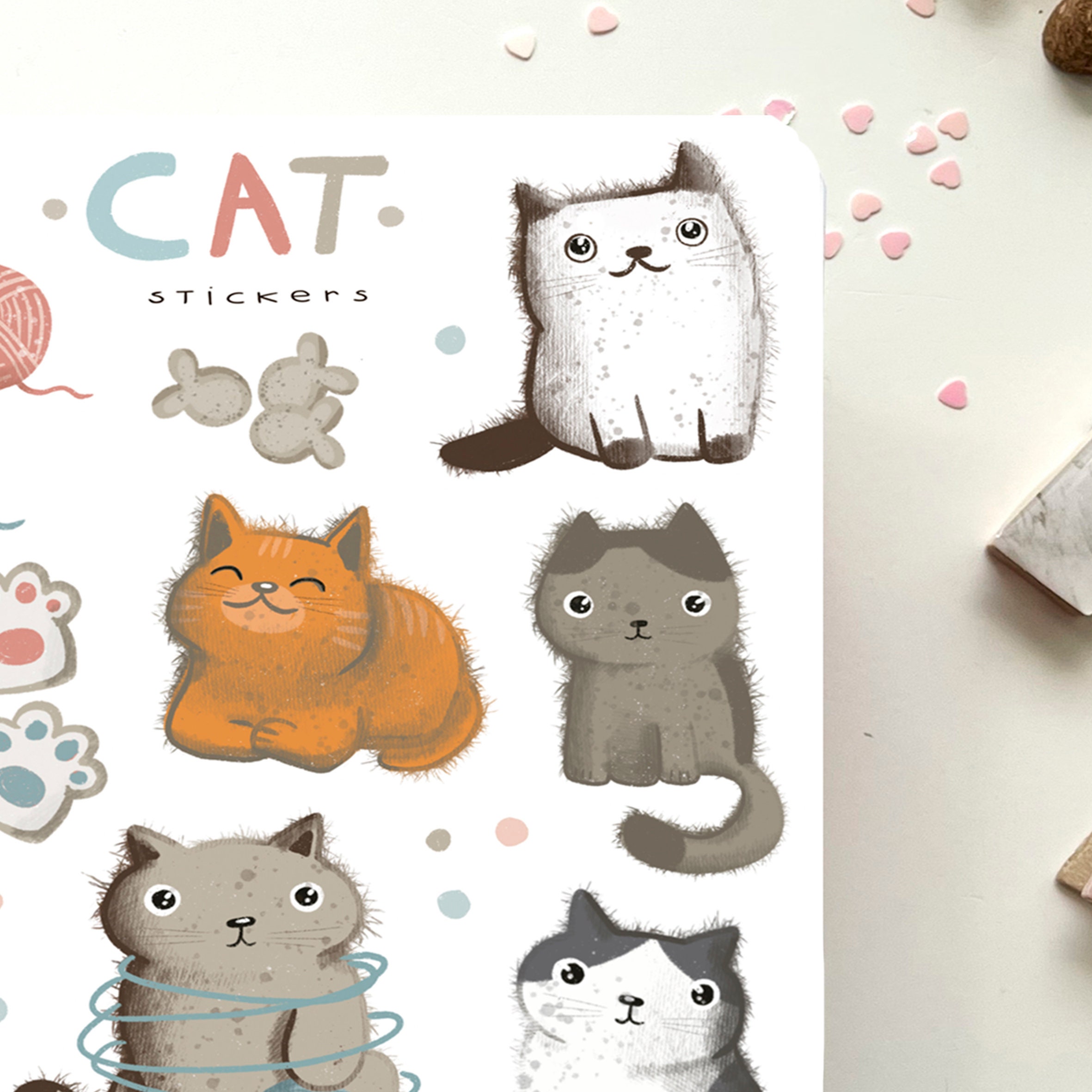 Cat Sticker Pack | Journal Stickers, Planner Stickers, Bullet Journal ...