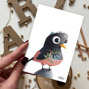 Taubenpostkarte | Postkarte, Grußkarte, Sommerpostkarte, Happy Birthday Postkarte, Tierpostkarten, Waldpostkarten, Vogelpostkarte