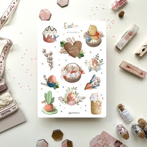 Easter Sticker Pack | Journal Stickers, Planner Stickers, Bullet Journal, Book Stickers, Scrapbook Stickers, Bullet Journal Stickers