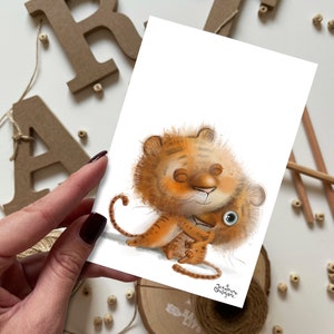 Postal de los Tigres | Postal, Tarjeta de felicitación, Postal de verano, Postal de feliz cumpleaños, Postales de animales, Postales del bosque