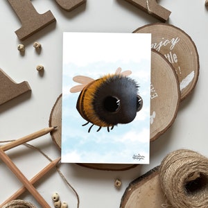 Bienenpostkarte | Postkarte, Grußkarte, Sommerpostkarte, Happy Birthday Postkarte, Tierpostkarten, Waldpostkarten