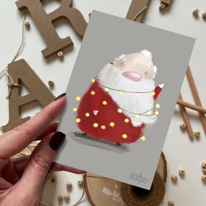 Carte postale du Père Noël | Carte postale, carte de vœux, carte postale mate, carte postale Joyeux anniversaire, cartes postales de Noël