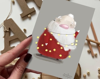 Carte postale du Père Noël | Carte postale, carte de vœux, carte postale mate, carte postale Joyeux anniversaire, cartes postales de Noël