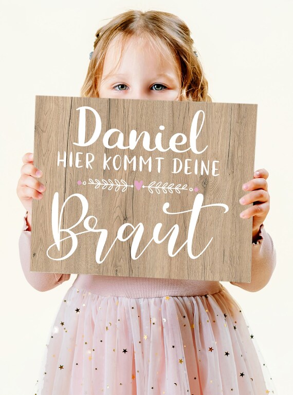 Braut Schild mit Namen Onkel Hochzeit Einzug in die Kirche Etsy