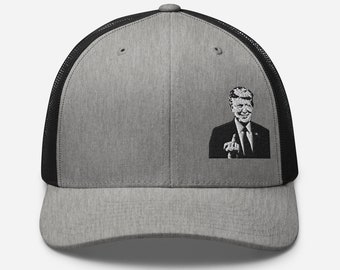 Trump Middle Finger Trucker Hat - 2024 Snapback Cap