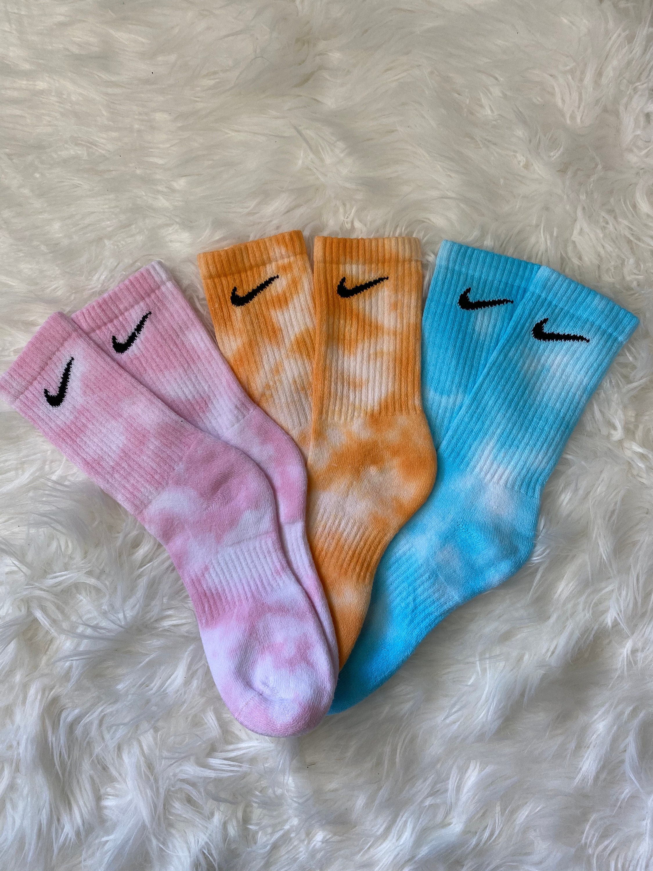 Custom Nike Tie Dye Socks Bleach Dye Nike Socks Unisex Etsy