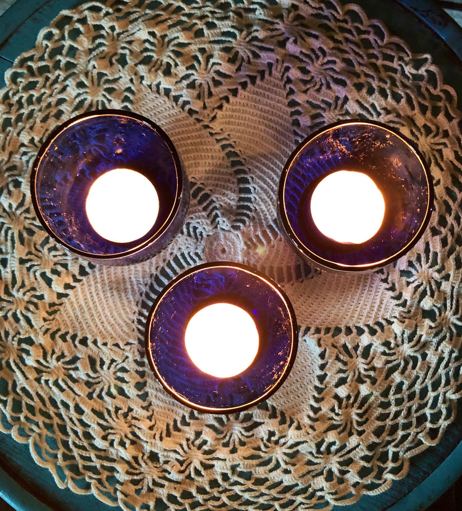 Vintage Cobalt Blue Candle Holders Etsy