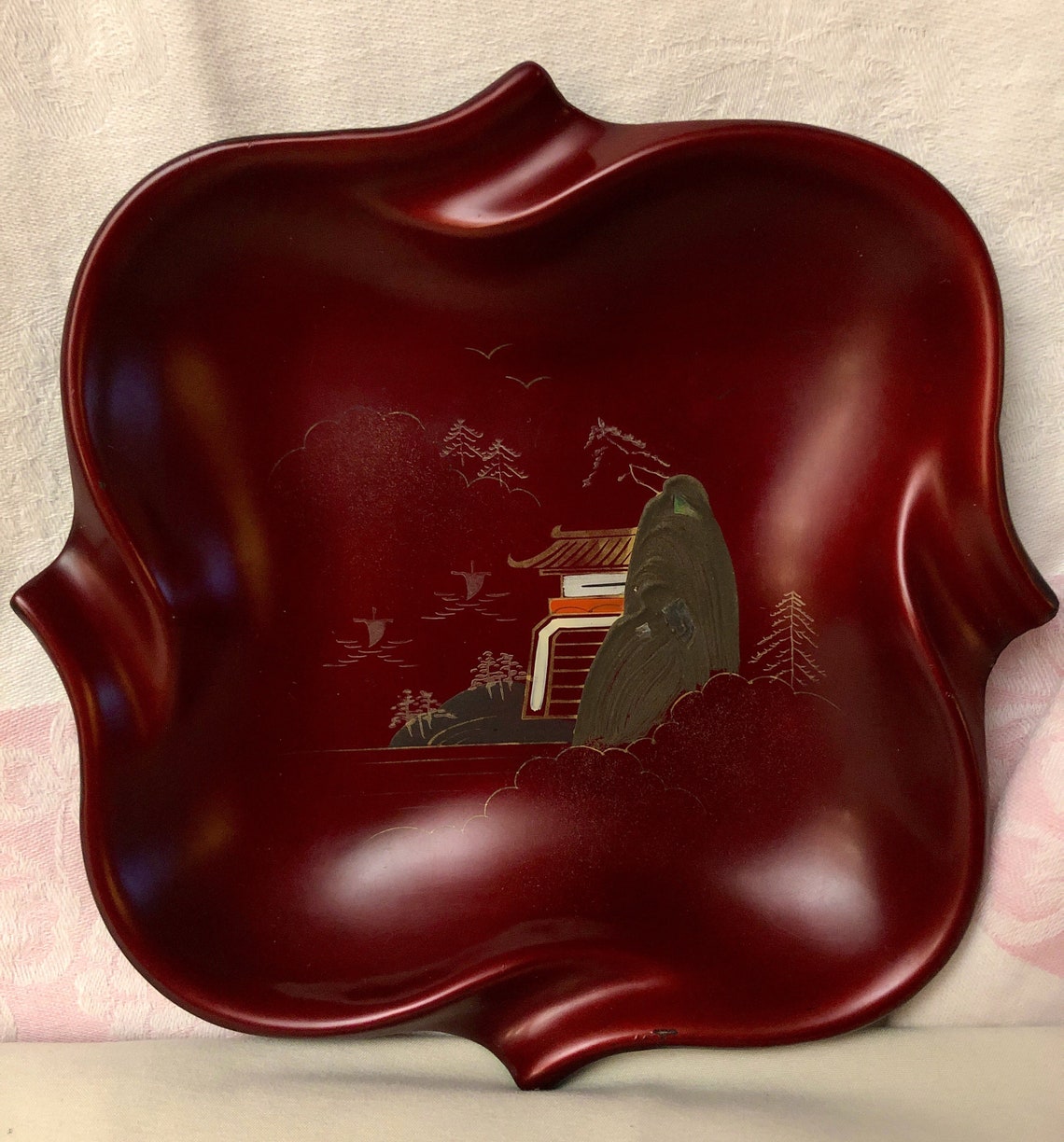 Rare 1950s Japanese Ashtray with Mother of Pearl Etsy