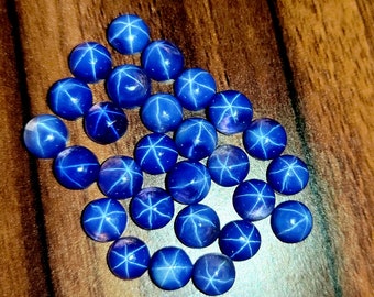 6 MM Natürliche Blaue Stern Sapphire Edelstein Top Qualität Stern Sapphire Cabochon Edelstein Runde Form Ring Größe Lose Edelstein Perfekte Ring Größe