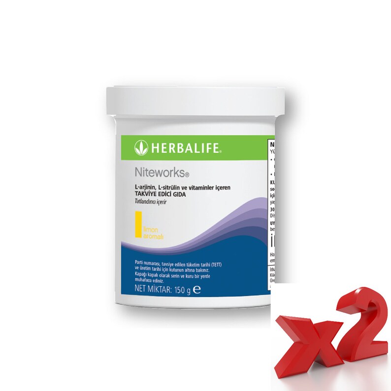 2 Herbalife Niteworks® Nitric Oxide Supplement Lemon 135g Etsy
